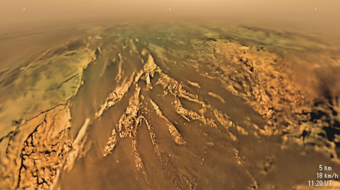 paysage de Titan pris par Huygens