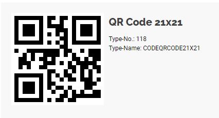 exemplde QR code é1x21