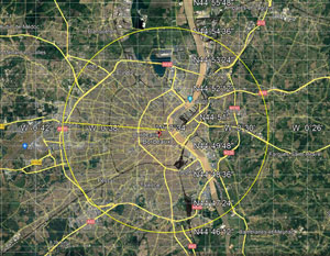 surface brûlée = surface de  la Métropole de Bordeaux