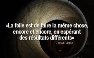 citation A. Einstein sur la folie